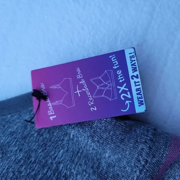 New Aeropostale 36C Bra Gray Pink Totally Comfy No Wires for Extra Comfort 2pack - Picture 2 of 9